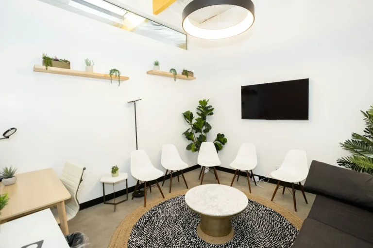 Sala de espera de una clínica moderna